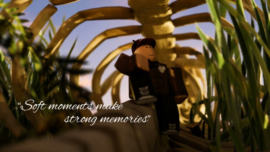 "Soft moments make strong memories"

Roblox gfx design made by me in blender and photopea.

#roblox #design #gfx #robloxgfx #chill #quote #bumeto #bones #grass #dead #clean #shadow #ligthing #shading #focus #realistic #real #blender #photopea #photoshop #smile #viral #popular