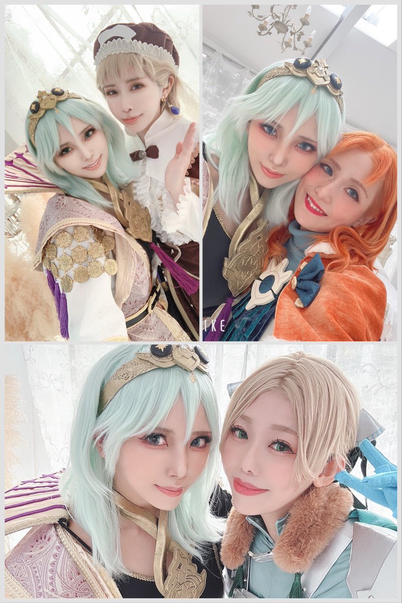 先日の青獅子合わせの2ショ集✨🫶🦁
ほんっっっとどこみても素敵なメンバーさんばかりで可愛いしカッコいいしで一日中目が潤って視力5.0くらいになりました！！
シルヴァンくんも居たのよ🥹またやろうね✨

#1213青獅子再会の夜明け
#fireemblemcosplay  #FE3H