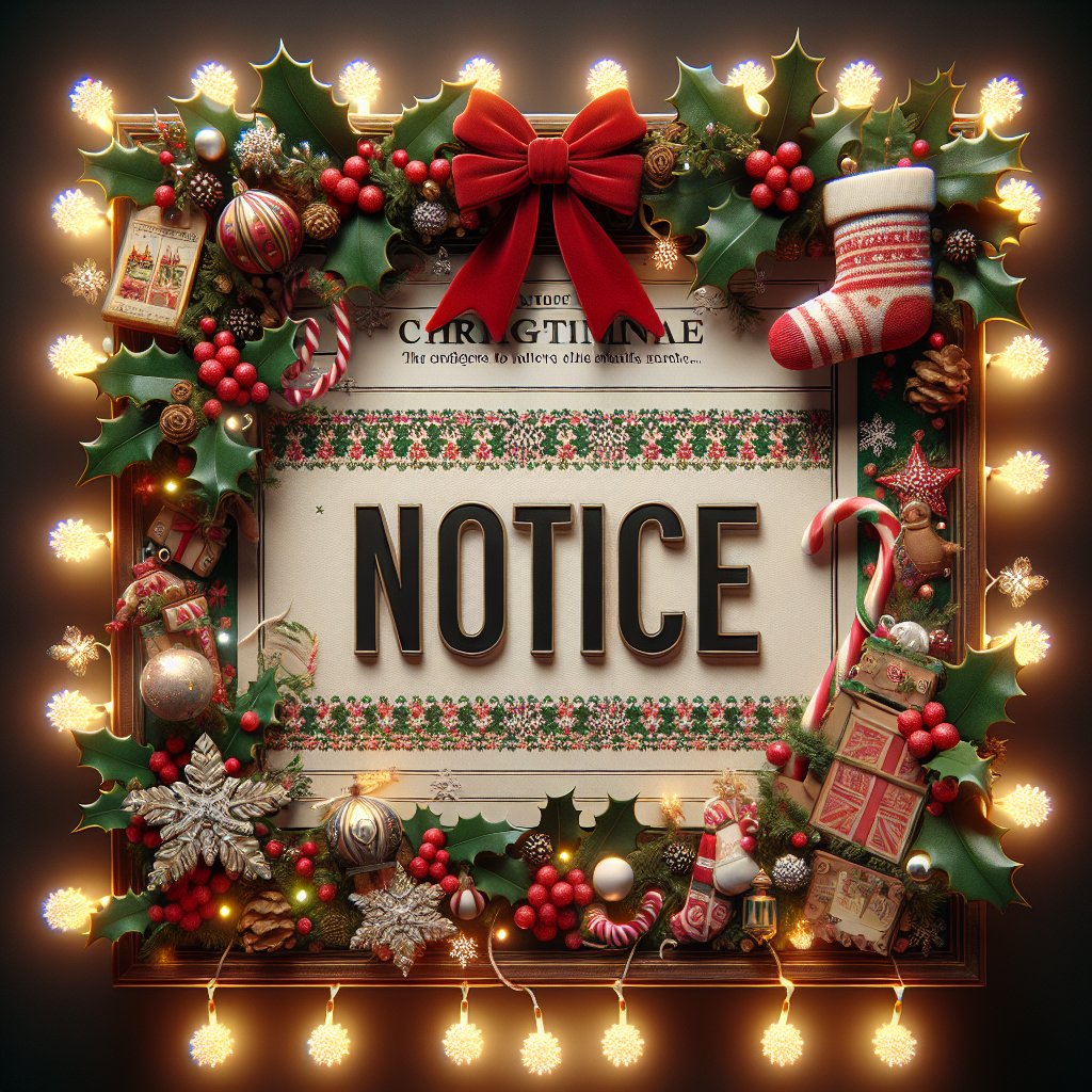 Notice of Office Closure:

Please note that The Agency will be closed at NOON on December 24, 2025, and will remain closed until January 2, 2026.