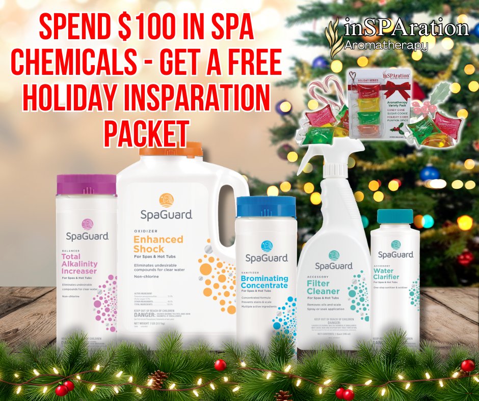 LeisurePoolJax's tweet image. Jingle All the Way to a Crystal Clear Spa!
#SpaGuard #BioGuard