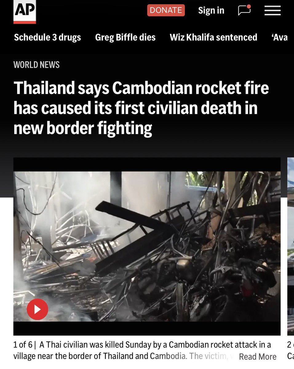 jacobincambodia's tweet photo. Indiscriminate shelling along the Thai–Cambodian border is destroying schools and homes on both sides.

This isn’t one-sided. Both sides share responsibility.

Civilians lose. https://t.co/q9vzqnVsZ9