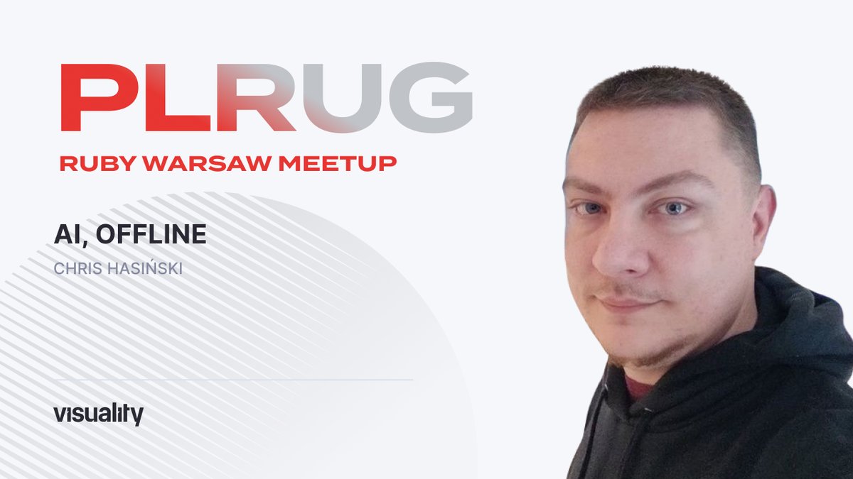 visualitypl's tweet image. New videos from our October PLRUG meetup (Behind The Code #2) are now live 🎥

👉 Talks &amp;amp; lightning talks:
• AI, offline
• Adding MCP in 5 minutes (live demo)
• Change Ruby Code Order
• Intro to Ruby Passports 🛂

#PLRUG #Ruby #RubyCommunity #Meetup #RubyPassports