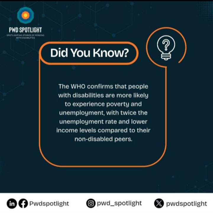PwdSpotlight's tweet photo. DID YOU KNOW?
Wherever you are, never make accessibility difficult for those with disabilities.
Happy Weekend!
#Inclusivity
#InclusionMatters
#Pwdspotlight
#DifferentNotLess https://t.co/UjJdD68Yot