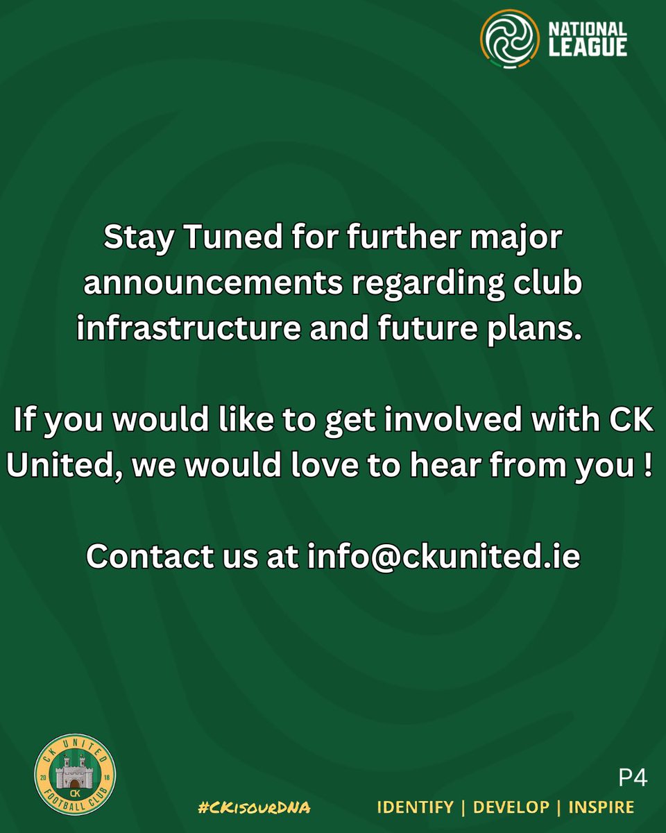 ckutdfc's tweet image. Our #FirstTeamDream becomes a reality 

CK United are proud to announce their inclusion to the FAI National league in 2026

#IdentifyDevelopInspire | #CKisourDNA | #firstteam