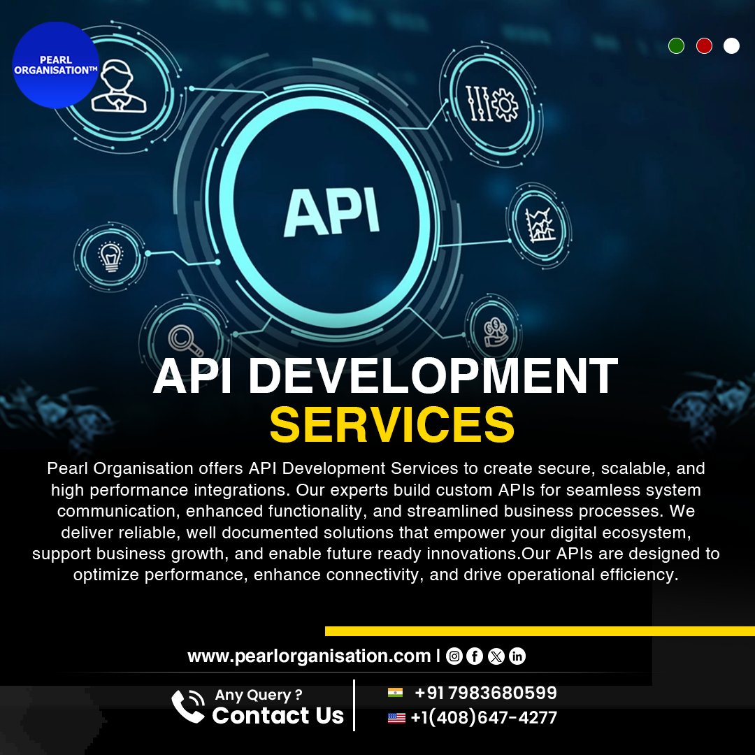 pearlorgs's tweet image. Develop secure, scalable, and high-performance APIs for seamless system communication. 
.
.
🌐 pearlorganisation.com
📞 Contact Us : +91 7983680599 , +1(408) 647-4277
.
.
#PearlOrganisationReviews #APIDevelopment #CustomAPIs #SystemIntegration #BackendDevelopment #ScalableTech