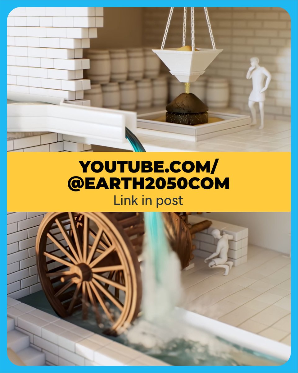 Earth2050com's tweet photo. Hydropower has ancient roots. At Barbegal in France, the Romans used water mills to produce around 25 tonnes of flour a day.
But can water power the world today?
Watch our video to find out: https://t.co/hznLKbBSpg
#Earth2050 #ClimateSolutions #HydroPower https://t.co/LDx4hjojuB