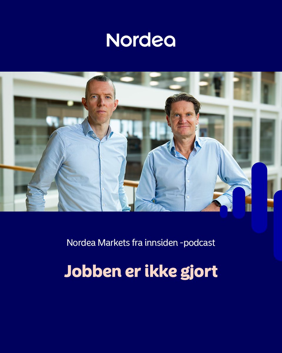 Tune in to our latest Nordea Markets Insights NO podcast with Kjetil Olsen and Ole Håkon Eek-Nielsen here (in Norwegian).  
👉 nordea.com/no/nyheter/job…

#Økonomi #Nordea #Podcast