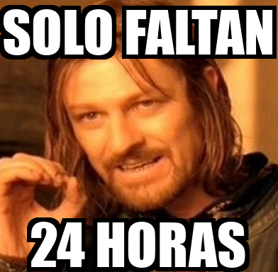 Bueno, pues parece que queda un día para encontrarnos IC 😎