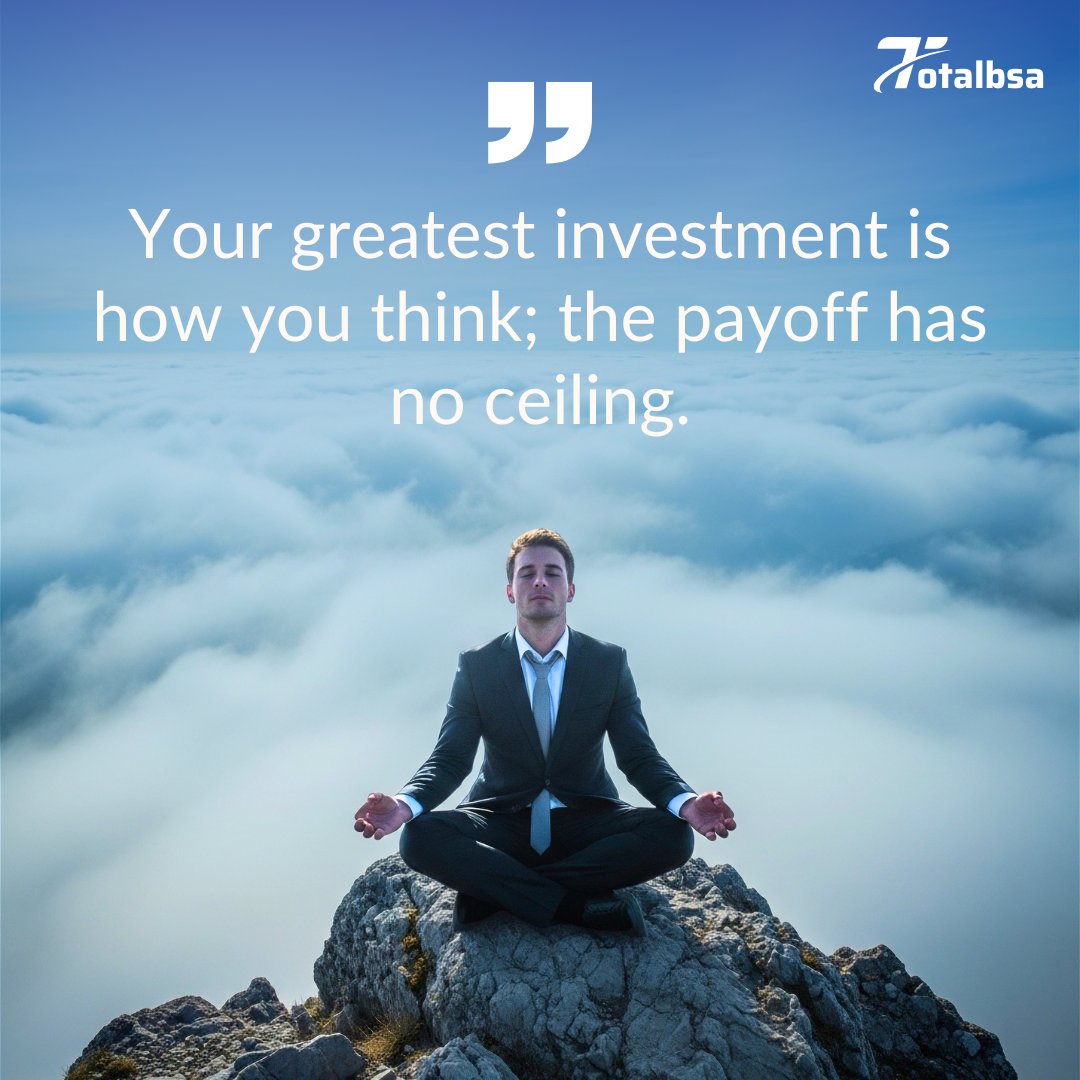 Totalbsa's tweet image. Your thinking sets the height of your success.
#MindsetPower #GrowthJourney #ThinkBetter #SuccessMindset #InspiredLife #TBS