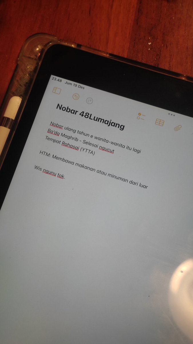 info nobar ges, cek grup kalo mau tau lokasi.