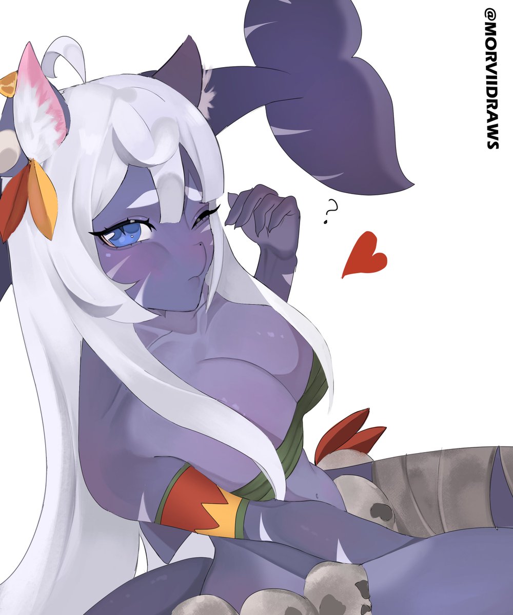 Norvi just can't help herself when she smells catnip..
#furryartwork #catgirl