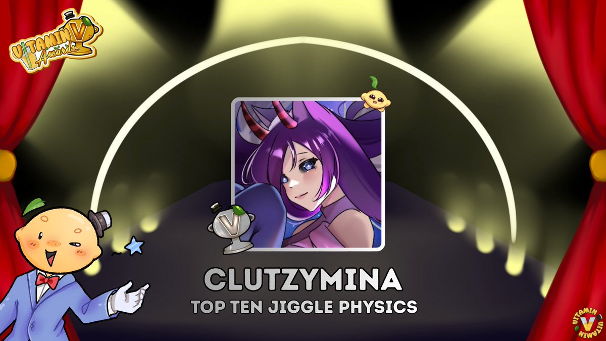 BigPapaLemonTTV's tweet image. ITS TIME TO ANNOUNCE THE TOP TEN FOR EACH CATEGORY! The Vitamin V - Vtuber Awards are so close~ The form will go live in a few hours!  

LAST IS BEST JIGGLE PHYSICS! Bare with me! Theres a lot to cover~ 🧵

- Imalyssard
- @ClutzyMina