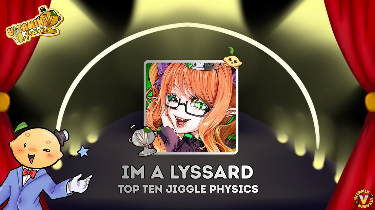BigPapaLemonTTV's tweet image. ITS TIME TO ANNOUNCE THE TOP TEN FOR EACH CATEGORY! The Vitamin V - Vtuber Awards are so close~ The form will go live in a few hours!  

LAST IS BEST JIGGLE PHYSICS! Bare with me! Theres a lot to cover~ 🧵

- Imalyssard
- @ClutzyMina