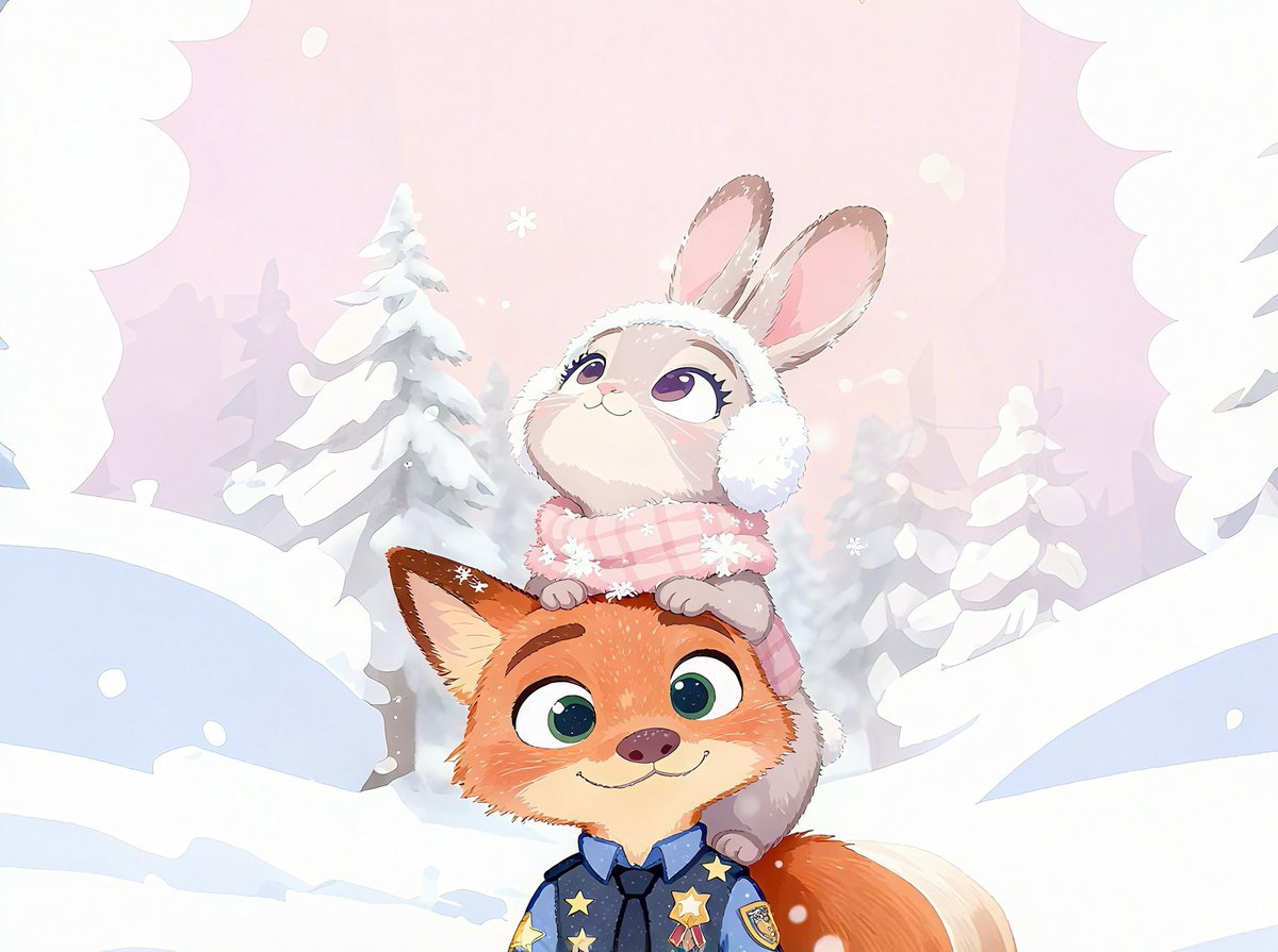 "Zootopia's Perfect Winter Pair"