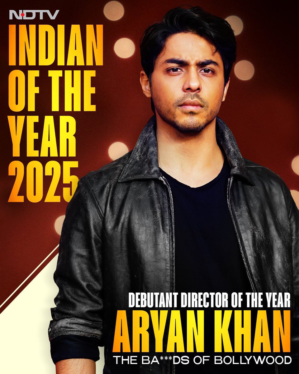 ARYAN INDIAN OF THE YEAR

<a href="/iamsrk/">Shah Rukh Khan</a> <a href="/NetflixIndia/">Netflix India</a> <a href="/RedChilliesEnt/">Red Chillies Entertainment</a> <a href="/BilalS158/">Bilal Siddiqi</a> 

#ShahRukhKhan #SRK #AryanKhan #TheBadsOfBollywood #NDTVIndianOfTheYear2025 #TheBadsOfBollywoodOnNetflix