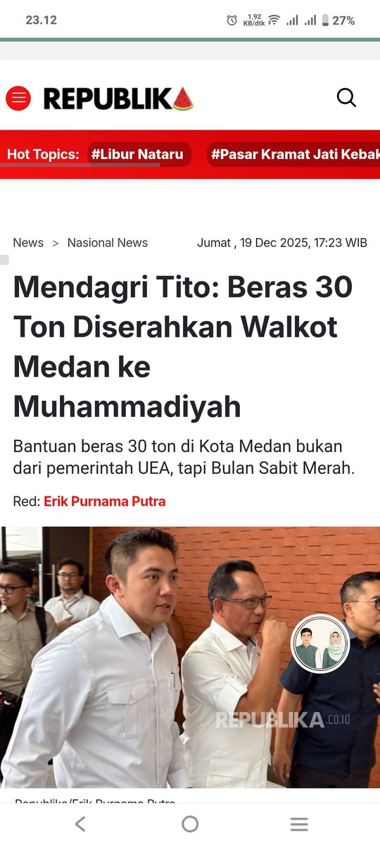 Apa2 kok dikaitkan dengan politik ...saking ribetnya.
Kalo pemerintah yg terima  takut di anggap bencana nasional..???
