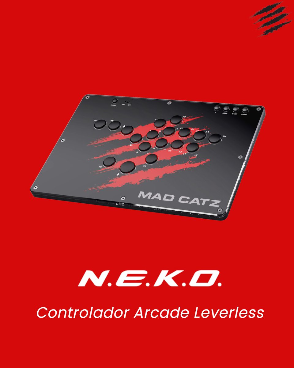 N.E.K.O. es nuestro primer controlador arcade leverless, nacido de la colaboración con la comunidad japonesa FGC.

Ergonomía avanzada, 18 botones, switches Kailh low-profile hot-swappable y 3 modos SOCD para ofrecer la máxima ventaja competitiva.

 ➡️ loom.ly/zsjWhsg