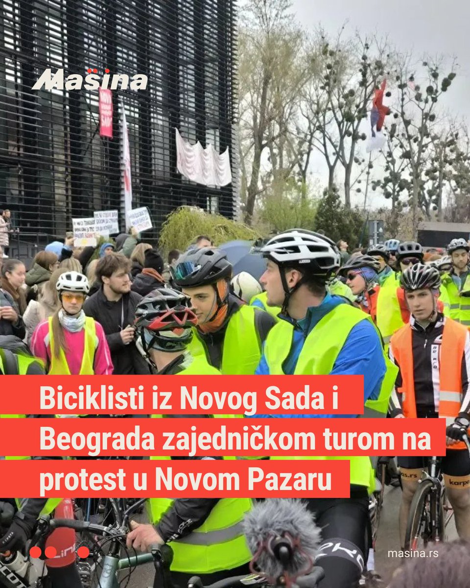 Biciklisti iz Novog Sada i Beograda jutros su se zajedno uputili na protest u Novom Pazaru koji će se održati 21. decembra u organizaciji studenata Državnog univerziteta u Novovm Pazaru. Biciklisti iz Novog Sada juče su stigli Beogradu u kome su i prenoćili.

Više pročitajte na