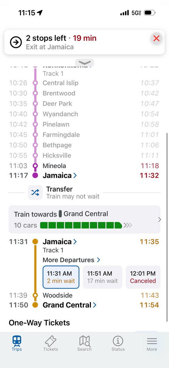 feebleteams's tweet image. Hi @LIRR the app is great, but is there any way we can get it to show what track your train is going to arrive on in Jamaica? Would be great for seeing where you will arrive in comparison to your transfer.