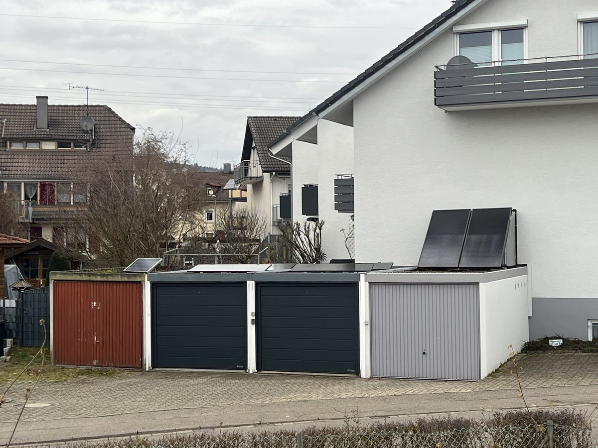 balkonsolar's tweet image. #Pluginsolar on balconies, canopies and garages are an unspectacular normality in many places in #Germany – as seen here in #Lörrach!