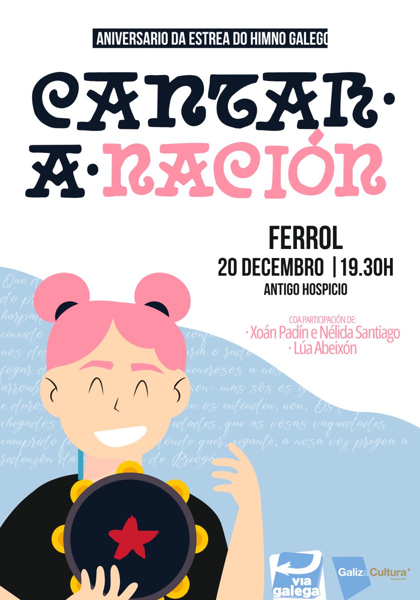 🎶 VÍA GALEGA E GALIZA CULTURA CONMEMORAN O ANIVERSARIO DA ESTREA DO HIMNO GALEGO

🎶 O 20 de decembro cúmprense 118 anos que no Gran Teatro da Habana se interpretaba por primeira vez, o himno nacional galego. Participa na conmemoración desta data cantando o noso himno.
