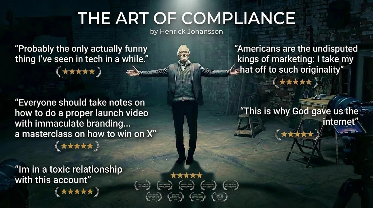 compai's tweet photo. Yesterday, Henrick Johansson announced his new masterclass:

"The Art of Compliance"

well.. the reviews are in.

spoiler: they are VERY good (and GDPR compliant). https://t.co/kY5W4PZf6O