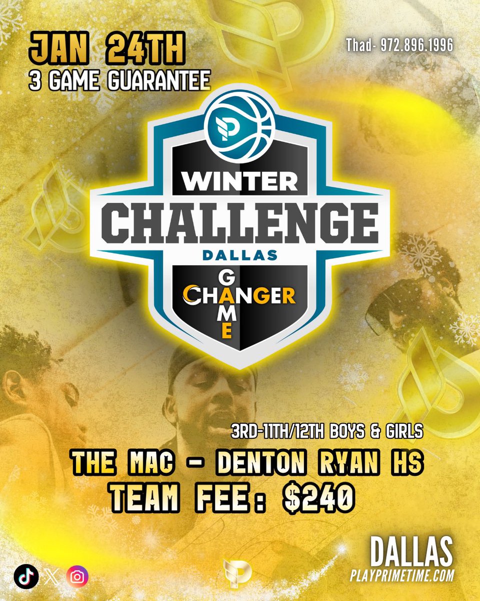 iplayprimetime's tweet image. Game Changer 🌟 Jan 24th - DALLAS | HOUSTON 

#iplayprimetime #hoops #bball #txbasketball