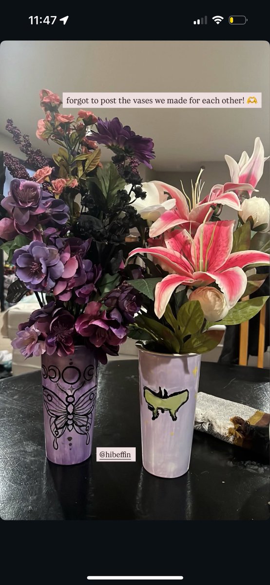 vase and flowers we made for eachother on our first official date :)