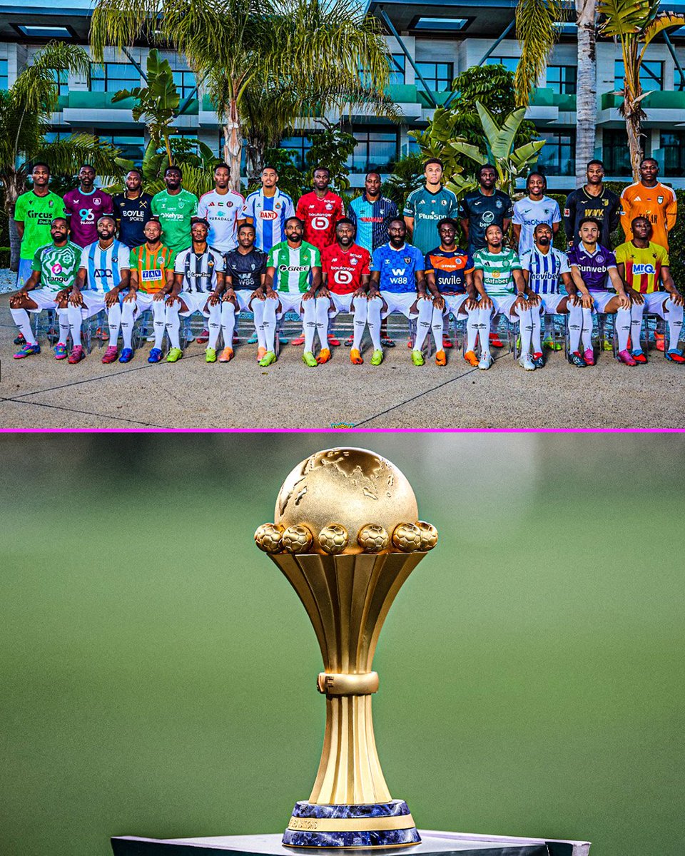komla_addy's tweet photo. A nice touch from the Congolese squad 🇨🇩 Players who are spotted in their club colors for a team photo ahead of AFCON 2025. #AFCON2025 https://t.co/1tJvdzCJUp