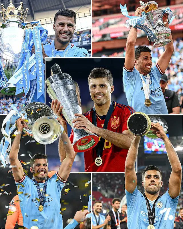 PhixlFoden's tweet image. 🚨Unknown Fact:: Rodri winning the World Cup will make him the most decorated Spanish Midfielder