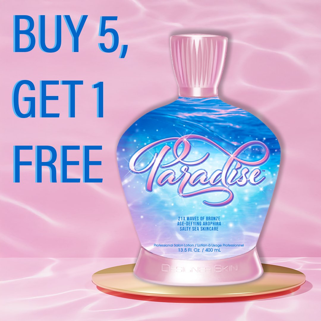 FSTanning's tweet image. Escape to Paradise! 🐬☀️

Get swept away with a triple bronzing system that delivers instant color. Infused with Ocean Treasure—Caviar, Hyaluronic Acid &amp;amp; Gemstones for your best vacation tan! 

Buy 5, get 1 FREE! 👉 fstanning.com/designer-skin-…
