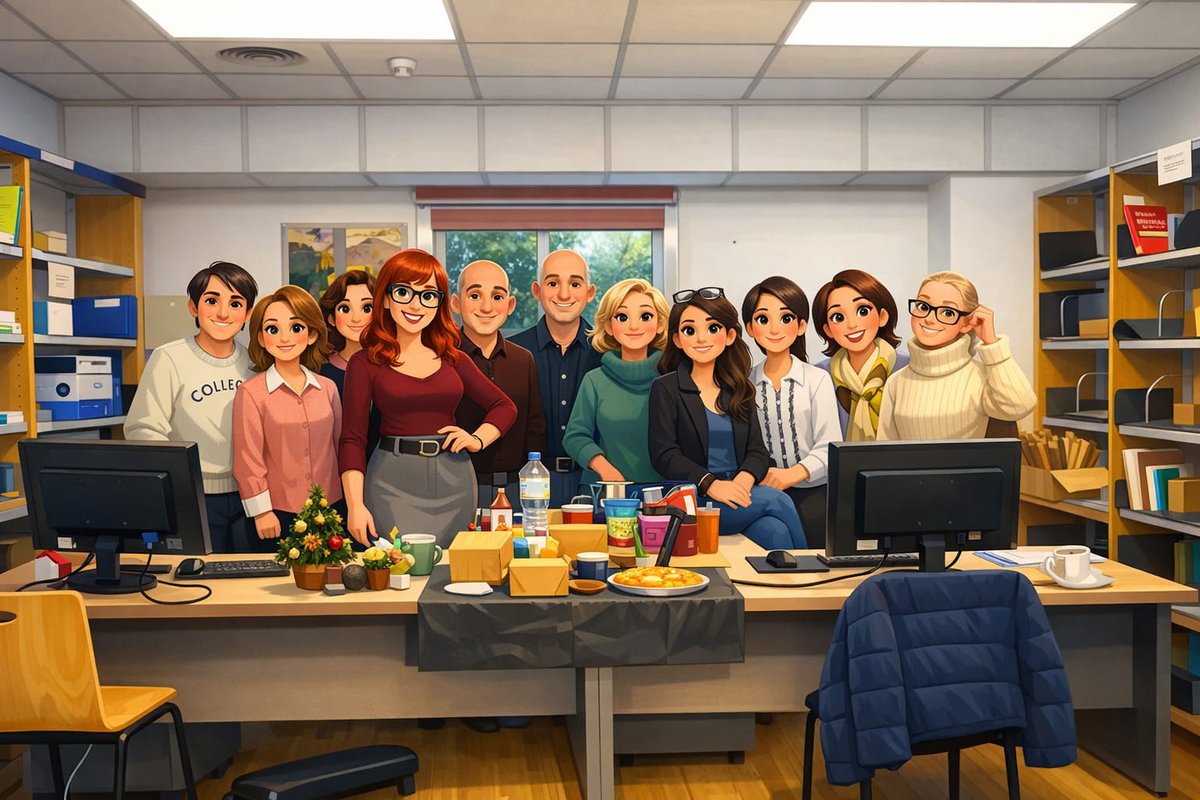bucm_educacion's tweet photo. El EQUIPAZO DE LA BIBLIOTECA DE EDUCACIÓN os desea FELIZ NAVIDAD Y PRÓSPERO AÑO NUEVO !!! 🎄🎄🌠🌠
😊😊 https://t.co/6PlJrapvgx