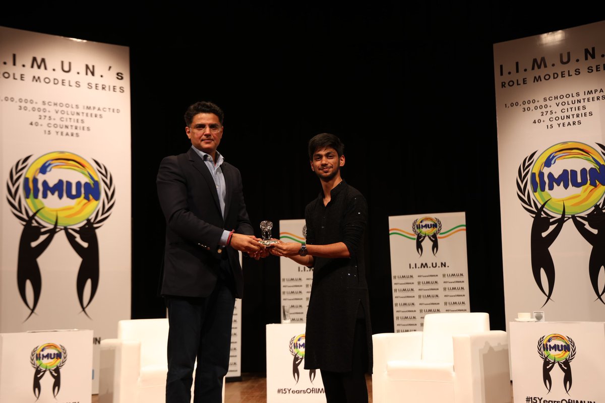 SachinPilot's tweet photo. Wonderful experience being with the IIMUN and its entire team for bringing together a discussion series that truly matters in today’s dynamic environment. 

I believe that youth are not just the future of the nation — they are responsible for shaping its destiny. Leadership rooted in accountability and values must be encouraged so young minds take ownership of our democratic future. 

My best wishes to the organizers 👍
@iimunofficial