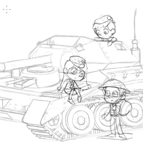 Behind the art: Okay it is my first time to draw the tank in computer and it is really difficult for me (at least now) and it spent me a lot time oh shit why do I draw the totally fucking art i wasted time to do this but it is still not perfect I finally gave up to make it better