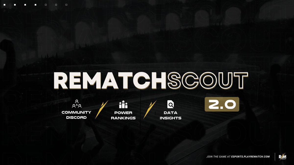 RematchScout's tweet image. Rematch Scout is evolving.

🪙 New and Improved Power Rankings
🪙 Deeper Performance Insights
🪙 Expanded Global Team
🪙 Community Hub Server
🪙 Monthly Giveaway Competitions

Coming January 1st, 2026.

#Rematch #RematchEsports #PlayRematch