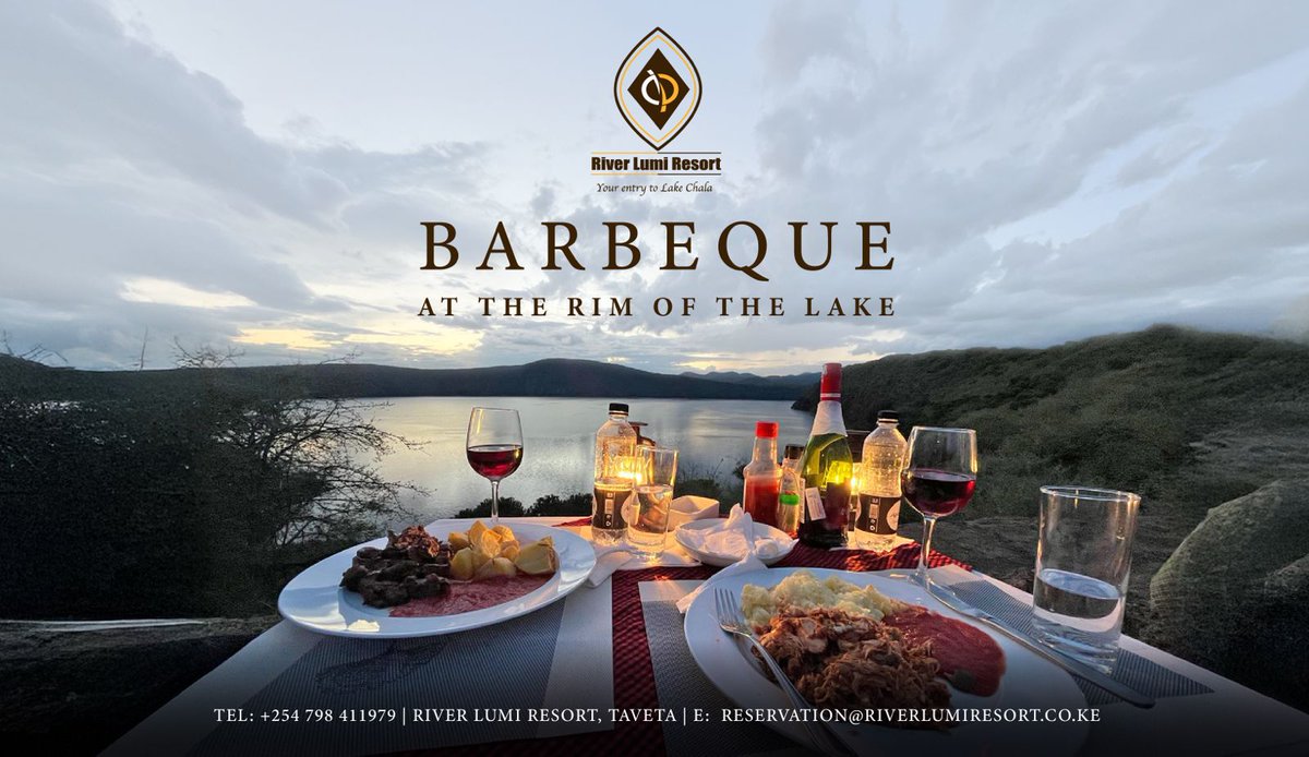 Nothing matches the experience of a barbecue at the rim of the magical Lake Chala, located only 2km from our facility. This festive season, let us treat you to this spectacular experience. Contact us on reservation@riverlumiresort.co.ke or call +254 798 411 979