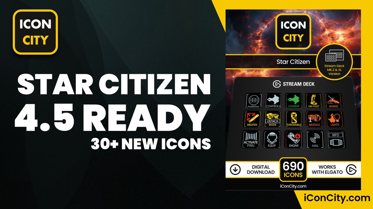 We are 4.5 Ready - 30 new icons including new VR actions - iConCity.com - Updated for Stream Deck + too - Its been a busy month thats for sure x