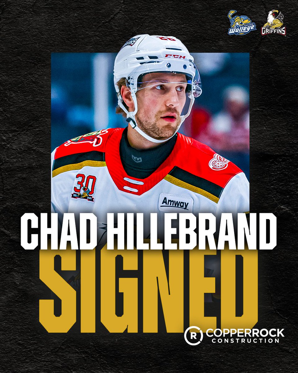 . <a href="/CopperRockGR/">CopperRock</a> Building Strong Update: The Griffins signed forward Chad Hillebrand to a professional tryout from the <a href="/ToledoWalleye/">Toledo Walleye</a> #GoGRG

DETAILS | 🔗 bit.ly/493IzqO