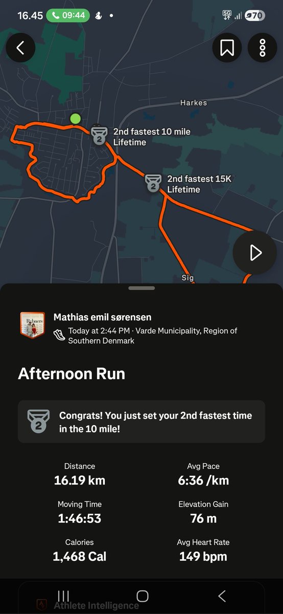 10 mile og klar til halvmareton næste søndag 🔥🔥 #twrundk