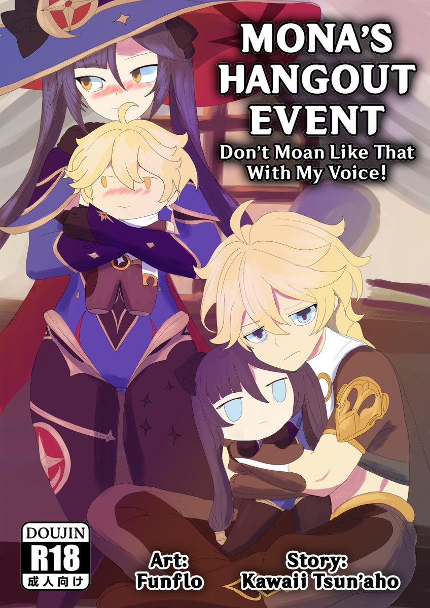 Mona's Hangout Event is now publicly available on Pixiv!
Story: <a href="/KawaiiTsunAho/">Kawaii Tsun'aho</a>
Art: <a href="/Funflo_vevo/">Funflo (Comms closed)</a> 
#bodyswap #tsf #入れ替わり #GenshinImpact
