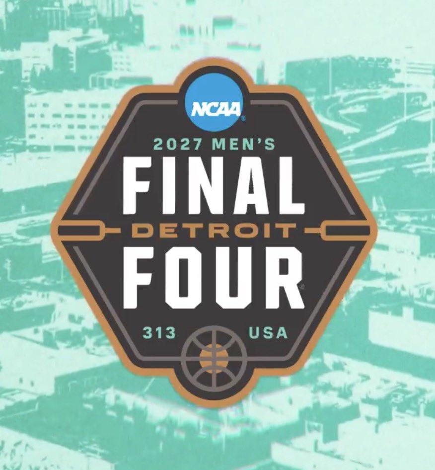 BradGalli's tweet image. FIRST LOOK: Here is the logo for the 2027 NCAA Men’s Final Four in Detroit