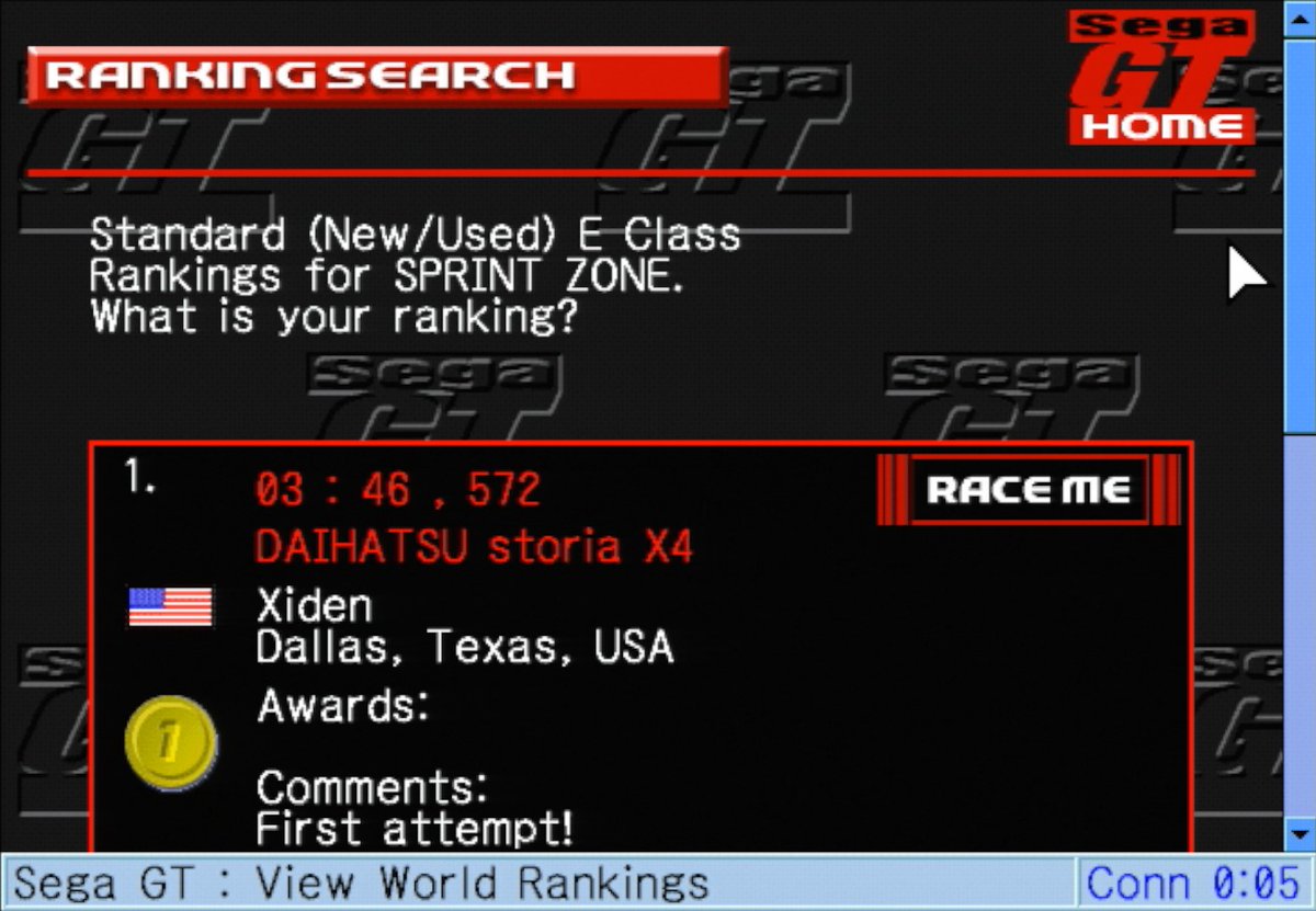 dclivenet's tweet photo. The race track, midnight tonight. Your ghost vs. my ghost. Let's go! The World Rankings functionality for Sega GT has been restored thanks to Xiden! https://t.co/4cVIEAthNe https://t.co/2ug3s1rPYy