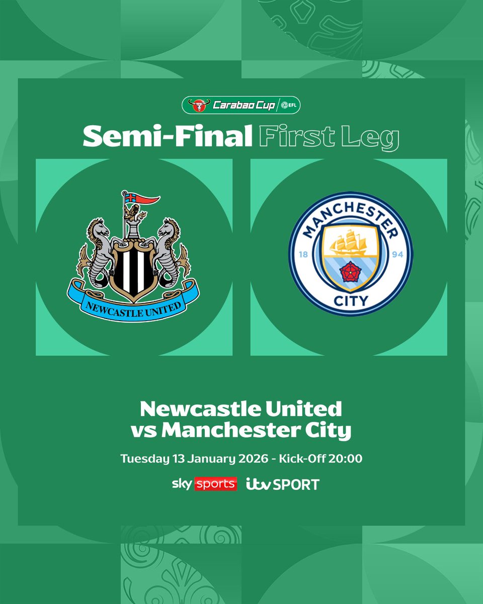 Carabao Cup 준결승 일정 안내 이미지