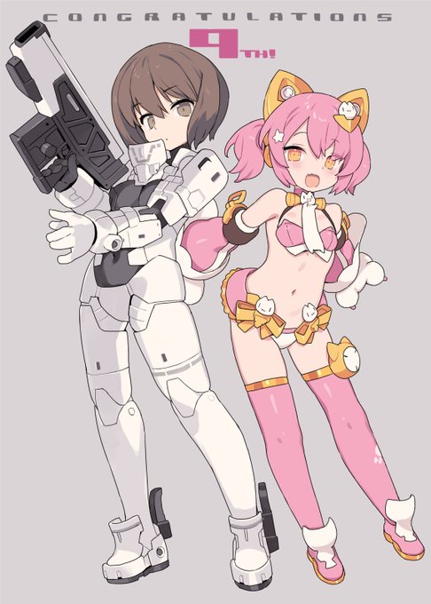 #メガミデバイス9周年
プニモフが参加させていただいてのは最近だけど
そんなに長いシリーズなんだな!(╹◡╹  )
これからもたくさんの人に楽しんでもらえますように! 