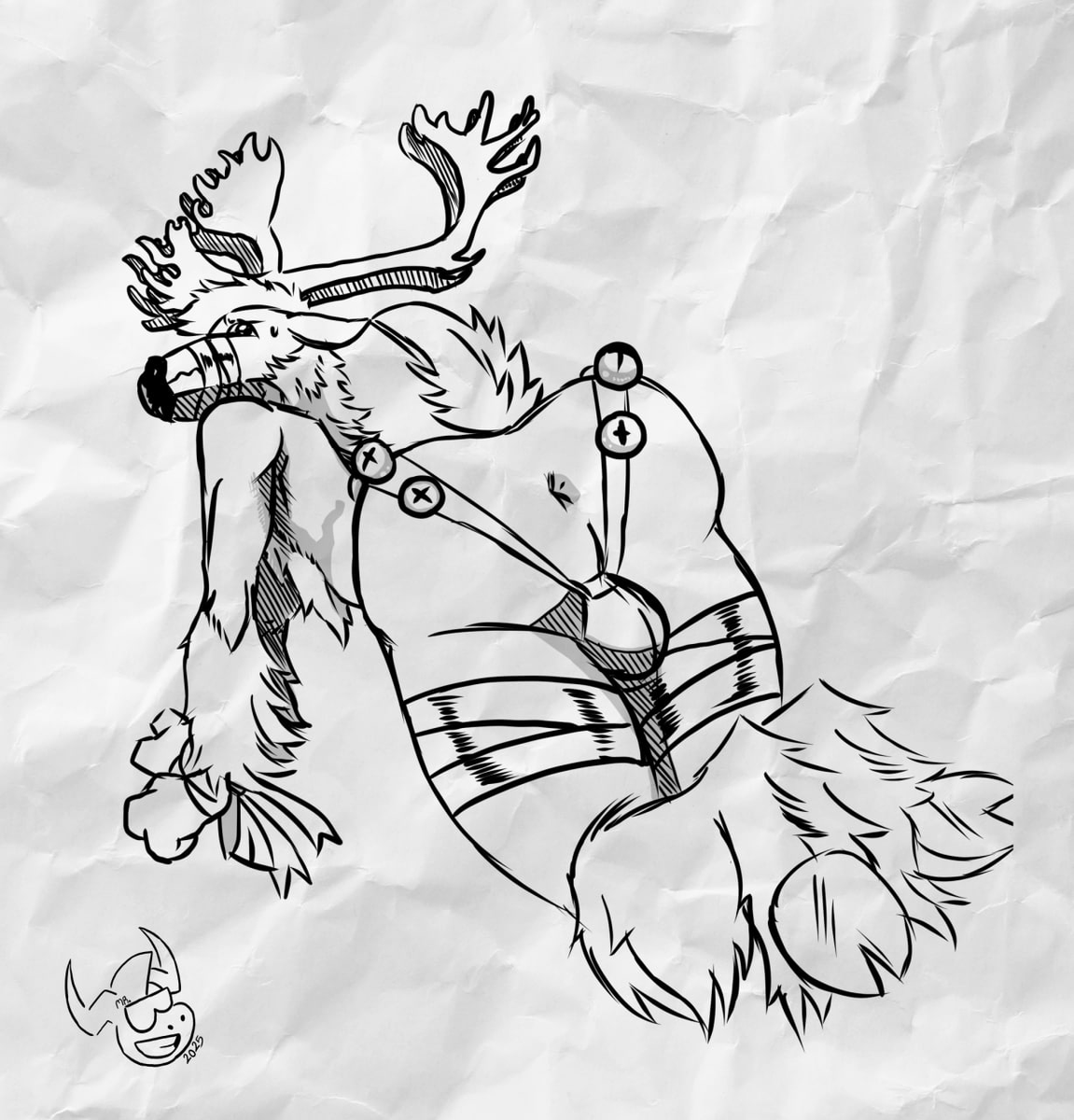 🔴Doodle comm to: <a href="/JakeDaneZA/">Basil Caribou</a> 

#doodle #furryartist #smallartist #yiff