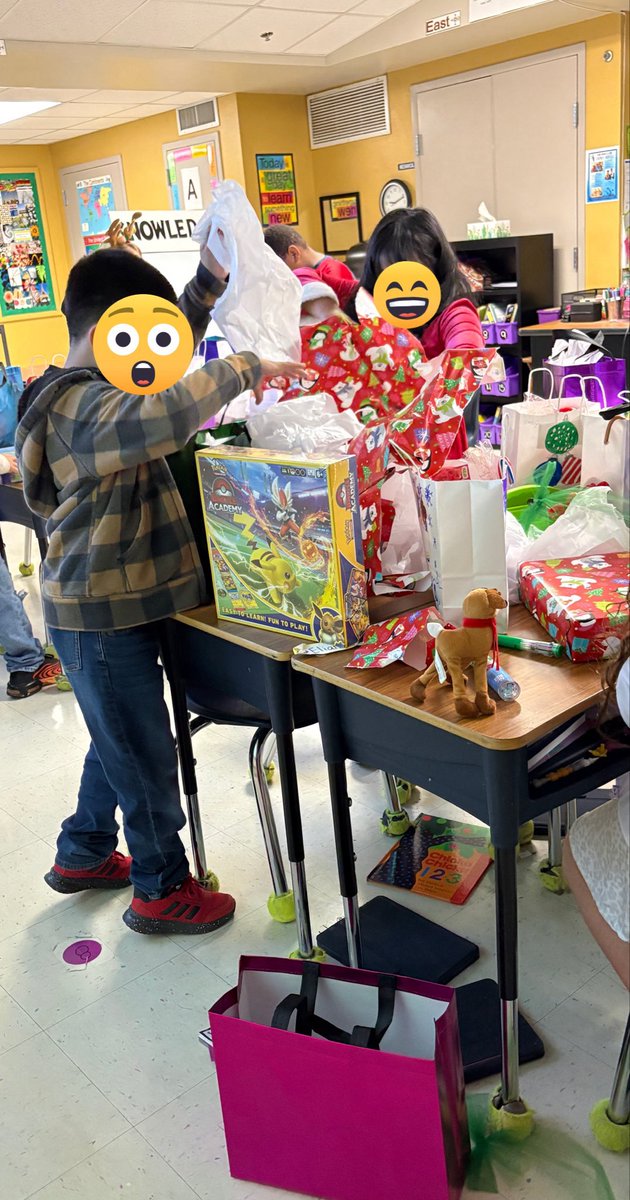 Yesterday made my heart so happy. 🥰My students LOVED their Christmas presents &amp; many of their mouths fell open in shock when they opened them.

Thank u to everyone who helped donate things over the past few months.
This holiday season has been fun this year.

Half day today! 🎄