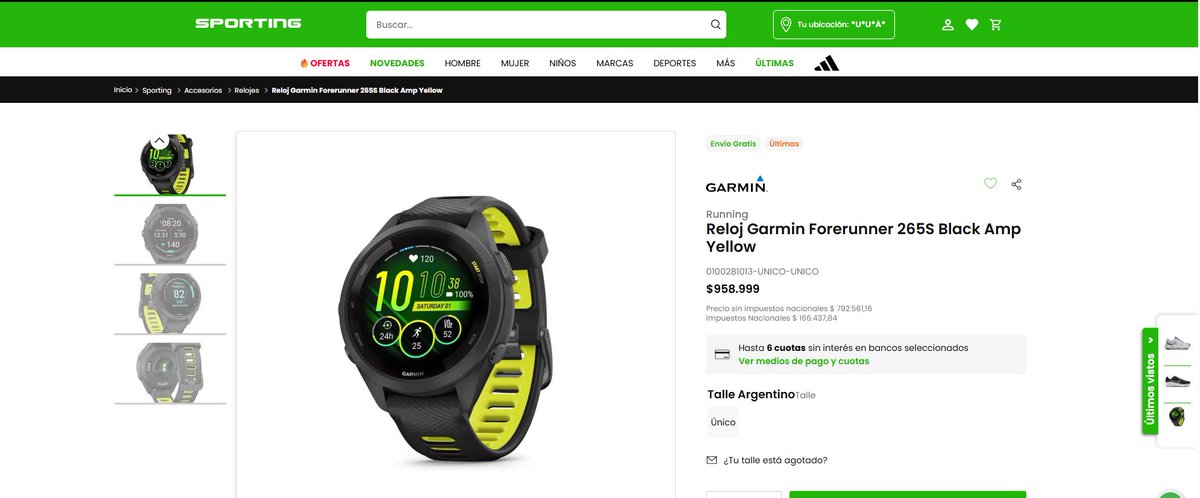 SportingArg's tweet image. ¿Dónde están los Runners del 2025?
Tengo un OFERTÓN para ustedes 😍

Reloj Garmín con hasta $299.699 de REINTEGRO
Cartera general | 20% | Ahorrá 191.799
Platinum | 25% | Ahorrá 239.749
Selecta | 30% | Ahorrá 287.699
6 cuotas sin interés

Acumulá el reintegro de Modo: $12.000