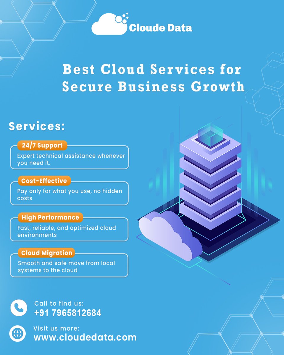 CloudeData's tweet photo. 🚀 Power Your Business with Secure Cloud Services

From seamless cloud migration to reliable 24/7 support, we help you grow without limits.

📞 +917965812684
🌐 https://t.co/s3ahQ2L8b1

#CloudComputing #CloudServices #CloudHosting #CloudTechnology #BusinessGrowth #StartupIndia https://t.co/8j4WsCZPat