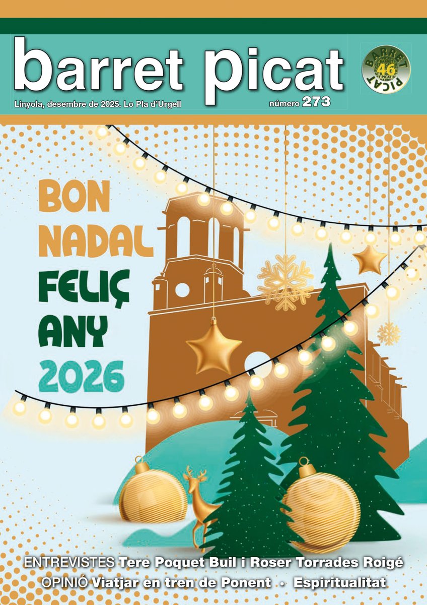 Ha sortit el Barret Picat, 273, la revista de Linyola, amb grans articles de <a href="/herodot10/">Xavier Diez 🏴</a>, Francesc Foguet, Quim Gibert, Jesús Molina, reportatges i il·lustracions, entrevistes, associacions... un total de 68 pàgines.