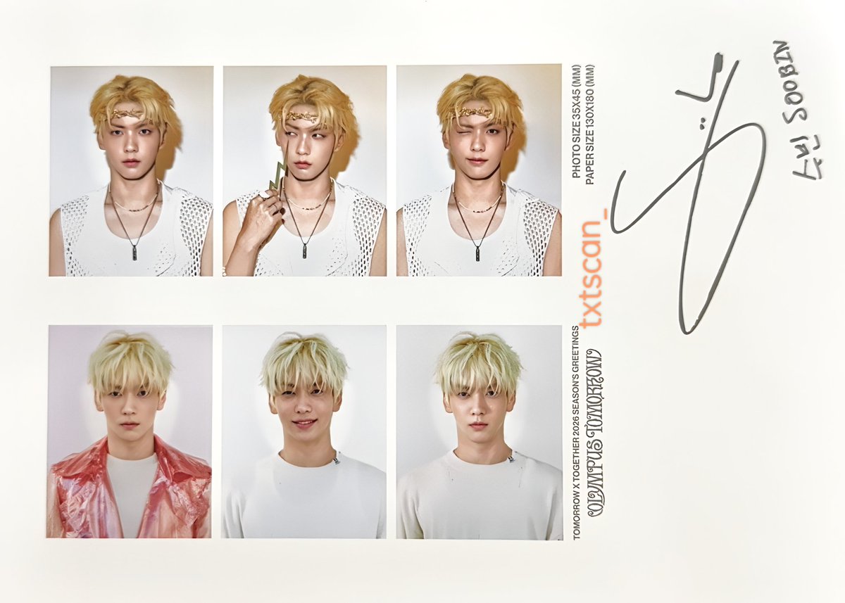 🩶PHOTOCARD SCAN🩶 TOMORROW X TOGETHER 2026 SEASON'S GREETINGS